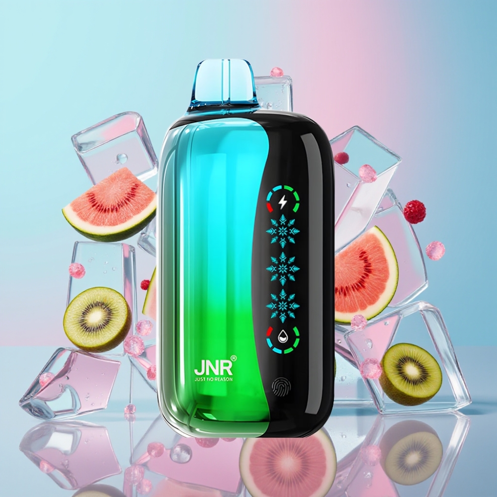 JNR Flex Ice 21000 Puffs Jednorázová E-cigareta Kiwi Melónový ľad, 26ml, 1.2 Ohm Dual Mesh JNR Flex Ice 21000 Puffs Jednorázová E-cigareta Kiwi Melónový ľad, 26ml, 1.2 Ohm Dual Mesh