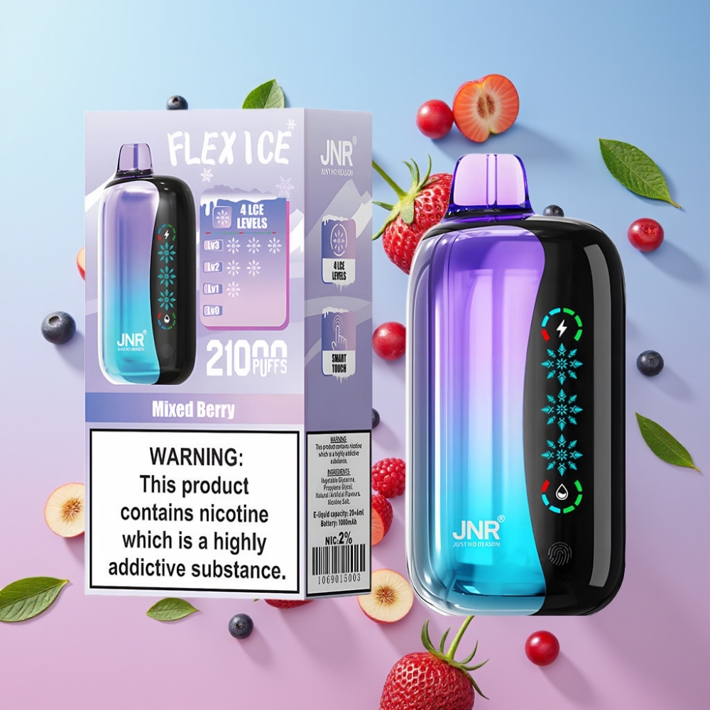 JNR Flex Ice Zmiešané Bobule 21000 Ťahov, Ice Adjustable, 26ml, 1000mAh