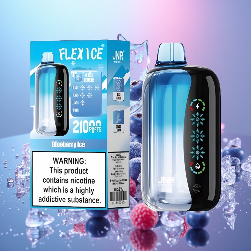 JNR Flex Ice Čučoriedková ľadová 21000 Puffov, 26ml, Airflow