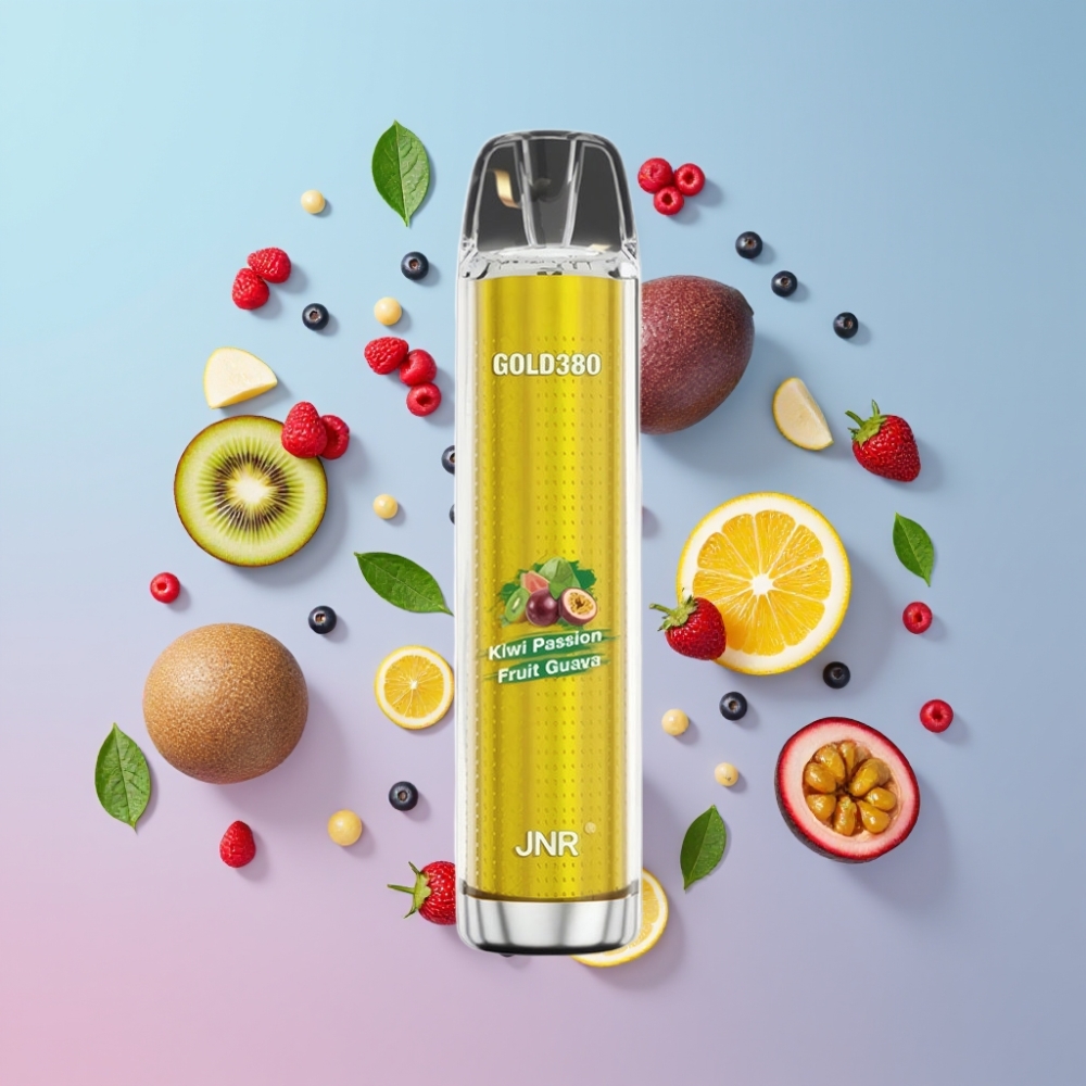 JNR Gold380 6000 Puffs Disposable Vape Kiwi Marakuja Guava 13ml 1500mAh 1.0ohm JNR Gold380 6000 Puffs Disposable Vape Kiwi Marakuja Guava 13ml 1500mAh 1.0ohm