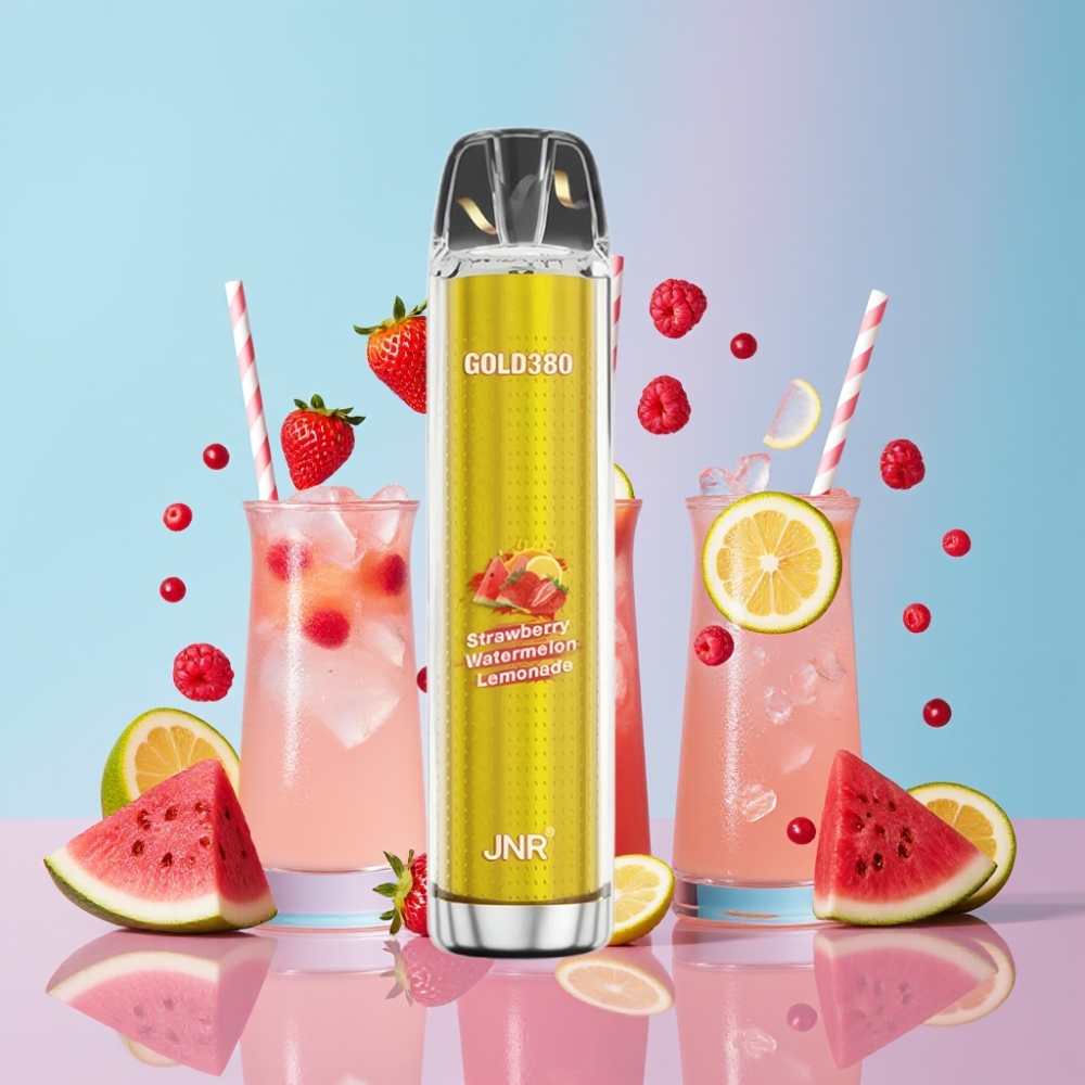 JNR Gold380 6000 Puffs Jednorázová E-cigareta Jahoda Melón Limonáda 13ml 1500mAh JNR Gold380 6000 Puffs Jednorázová E-cigareta Jahoda Melón Limonáda 13ml 1500mAh