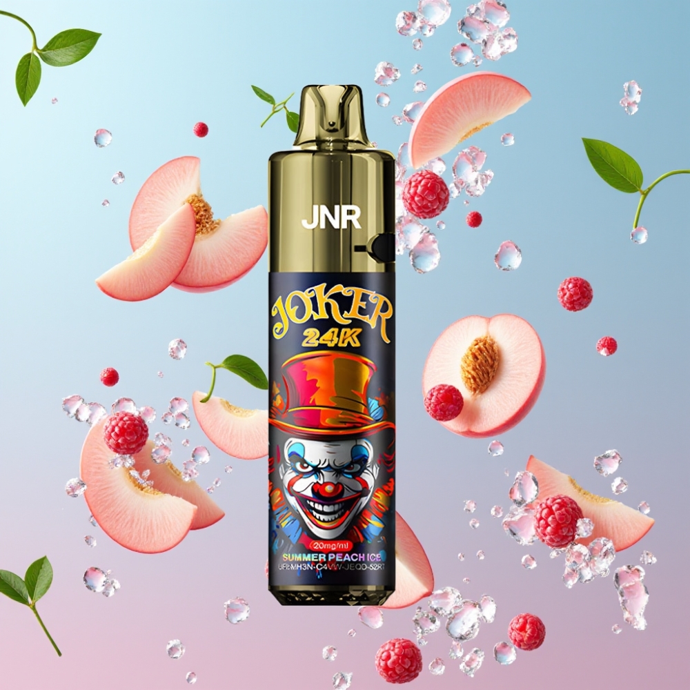 JNR Joker 24K Puffs 10ml Refillable Pod, 800mAh, Letný Broskyňový ľad JNR Joker 24K Puffs 10ml Refillable Pod, 800mAh, Letný Broskyňový ľad