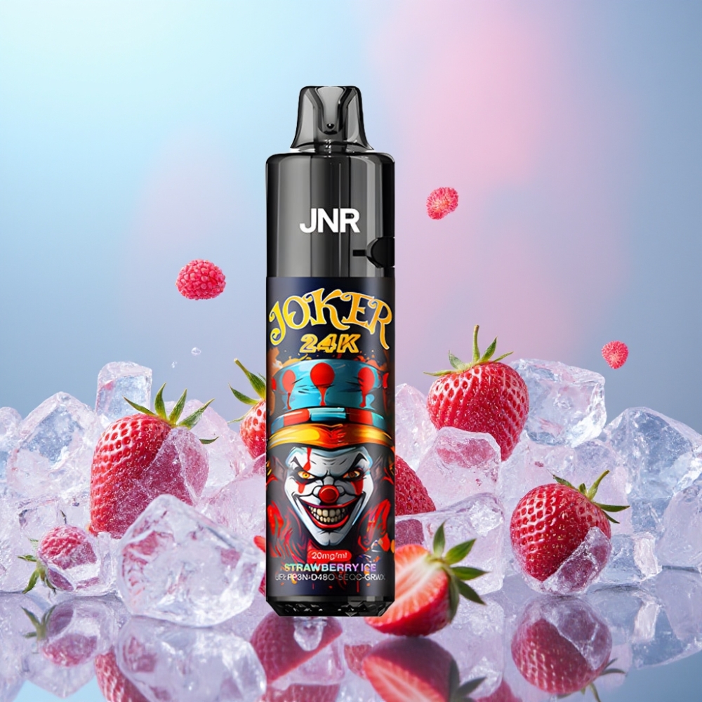 JNR Joker 24K Puffs 2+10ml Plniteľný Pod, Jahodový Ľad, 800mAh, Typ-C JNR Joker 24K Puffs 2+10ml Plniteľný Pod, Jahodový Ľad, 800mAh, Typ-C
