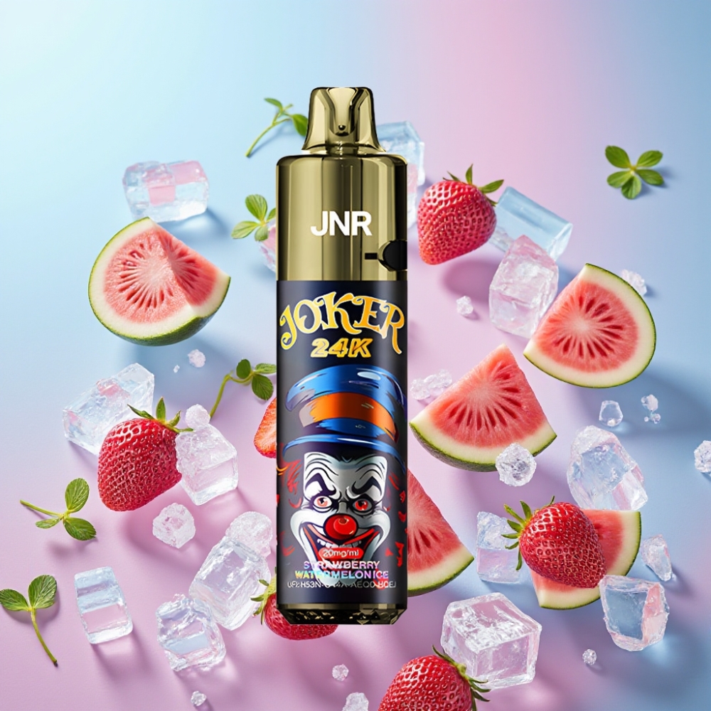 JNR Joker 24K Puffs 2+10ml Refillable Pod, Jahodový Melónový Ľad, 800mAh, Type-C JNR Joker 24K Puffs 2+10ml Refillable Pod, Jahodový Melónový Ľad, 800mAh, Type-C