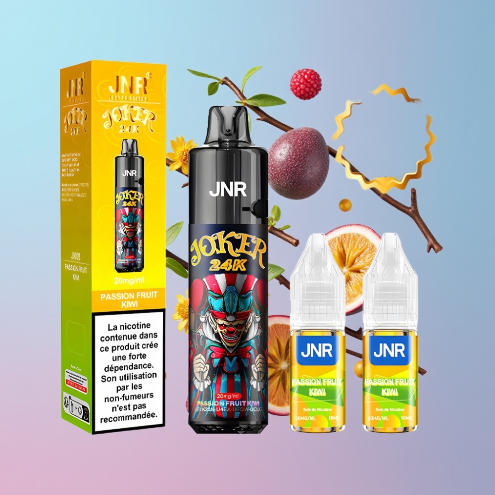 JNR Joker 24K Puffs Disposable Vape Marhuľa Kiwi 800mAh 24000 Puffs 2% nikotín