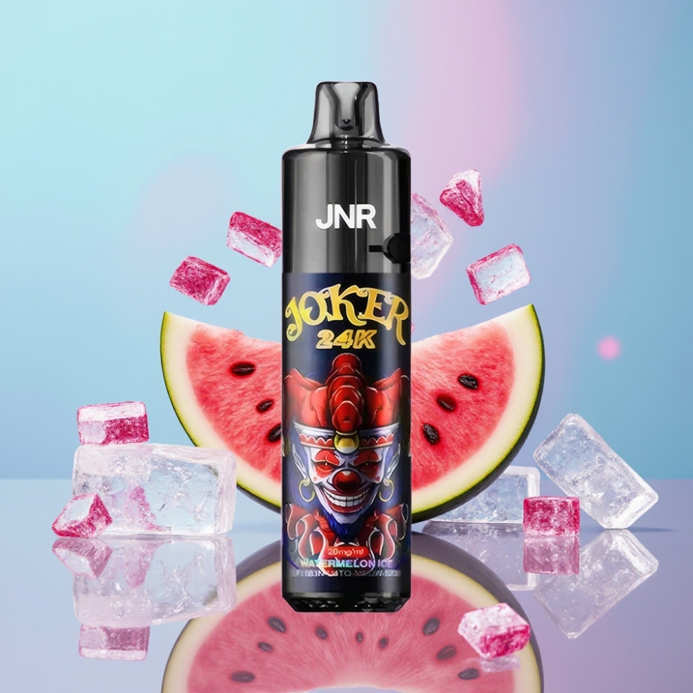 JNR Joker 24K Puffs Disposable Vape Melónový ľad, 24000 Puffs, 2% nikotín, 800mAh