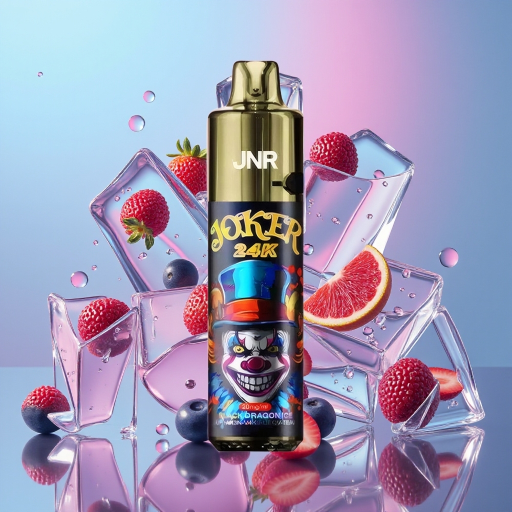 JNR Joker 24K Puffs Refillable Disposable Vape Čierny Drak Ľad 2+10ml 800mAh 24000 Puffs