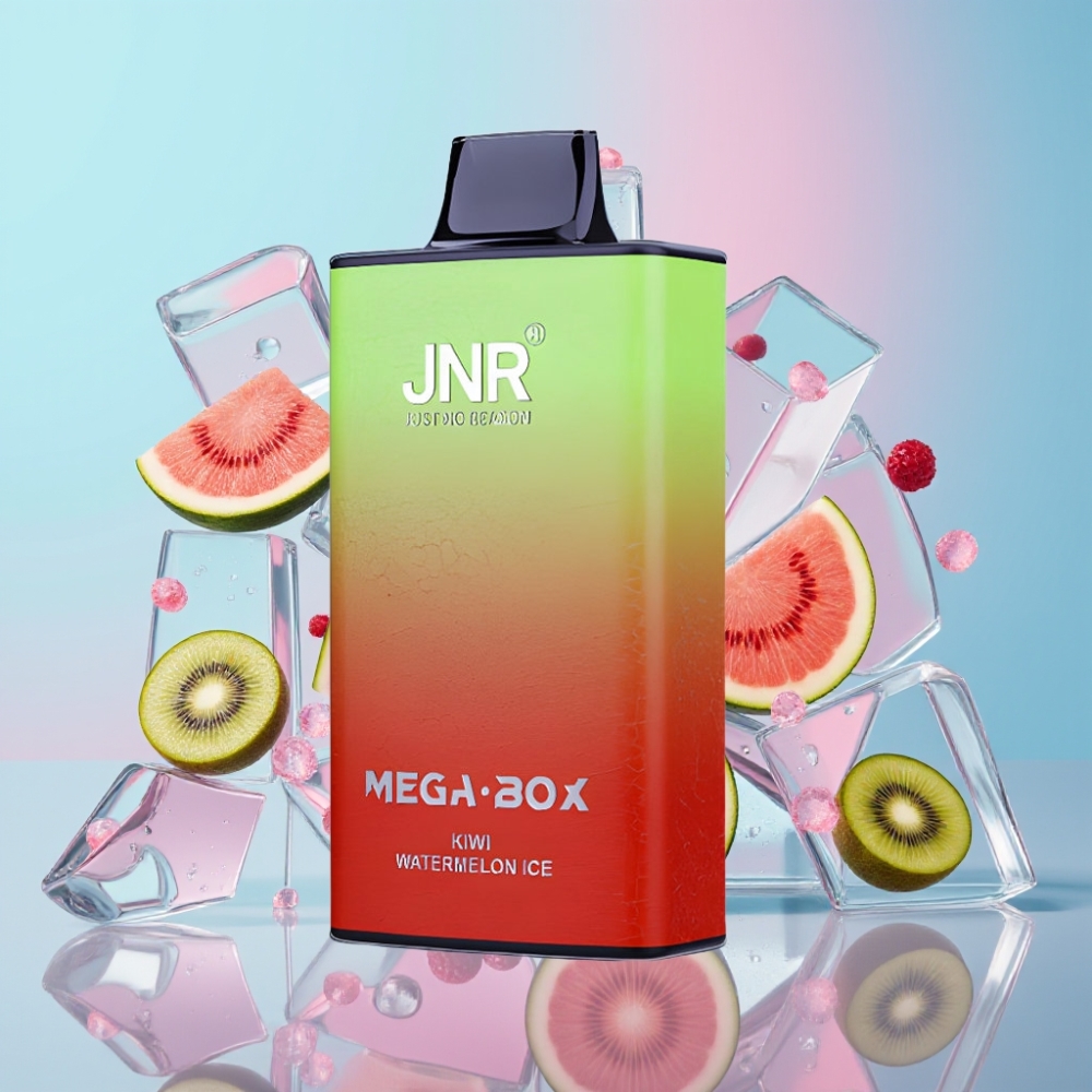 JNR Mega Box 25000 Puffs Disposable Vape Kiwi-Melónový Ľad, 30ml, 850mAh, Dual Mesh Coil JNR Mega Box 25000 Puffs Disposable Vape Kiwi-Melónový Ľad, 30ml, 850mAh, Dual Mesh Coil
