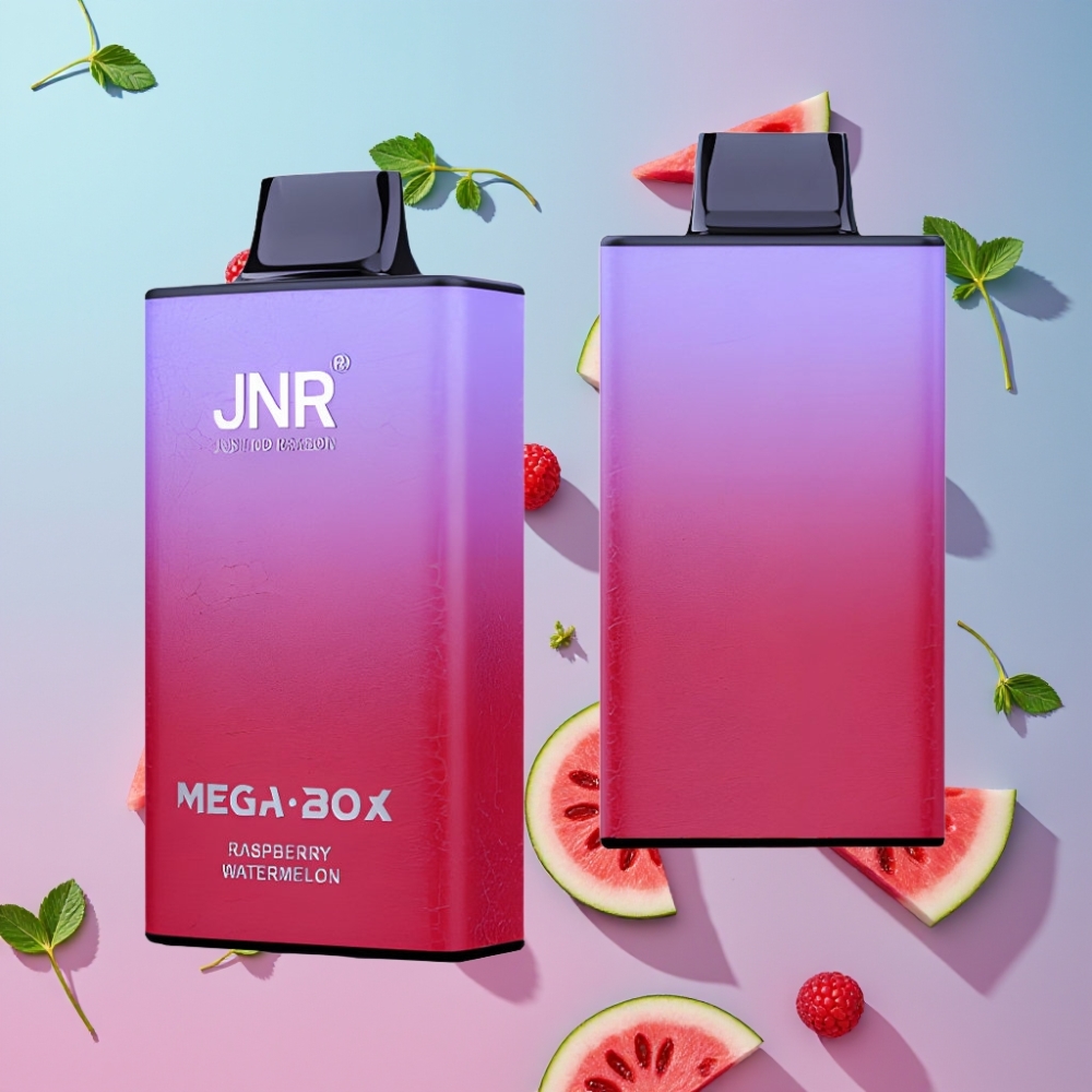 JNR Mega Box 25000 Puffs Disposable Vape Malina Vodný melón, 30ml, 850mAh, Dual Mesh