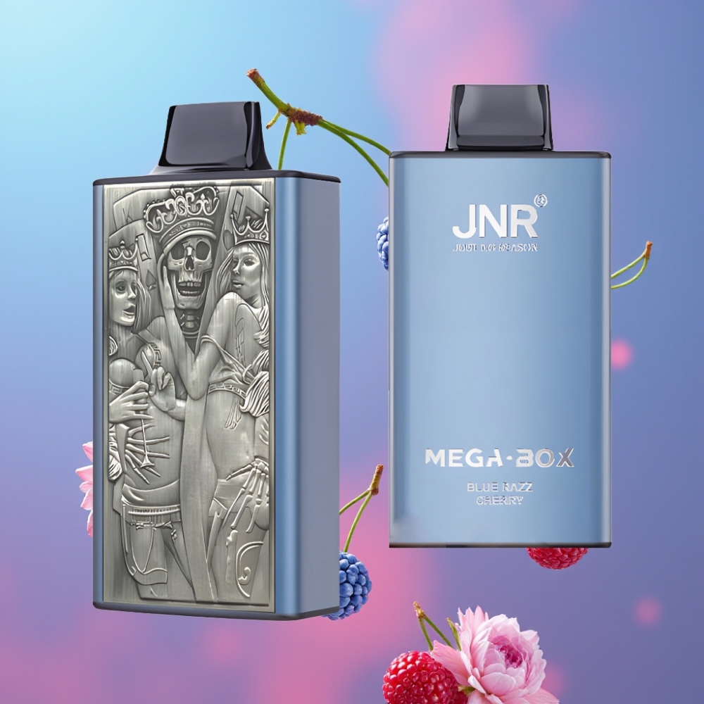 JNR Mega Box 25000 Puffs Disposable Vape Modrá Malina Čerešňa, 30ml, 850mAh, Dual Mesh