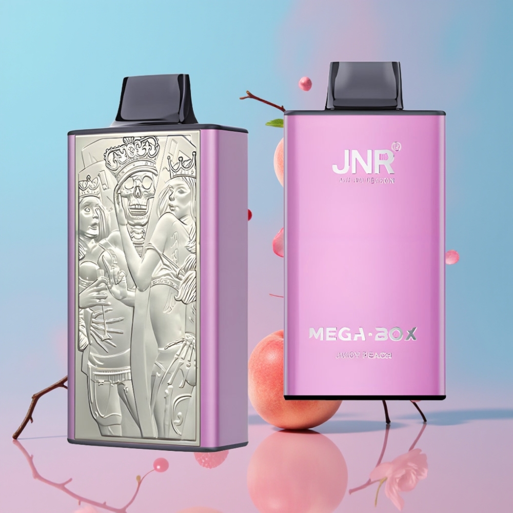 JNR Mega Box 25000 Puffs Disposable Vape Šťavnatá Broskyňa, 30ml, 850mAh, Dual Mesh
