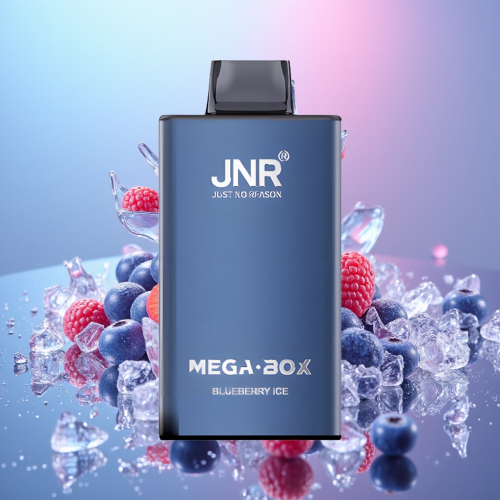 JNR Mega Box 25000 Puffs Disposable Vape Čučoriedkový ľad, 30ml, 850mAh, Dual Mesh Coil JNR Mega Box 25000 Puffs Disposable Vape Čučoriedkový ľad, 30ml, 850mAh, Dual Mesh Coil