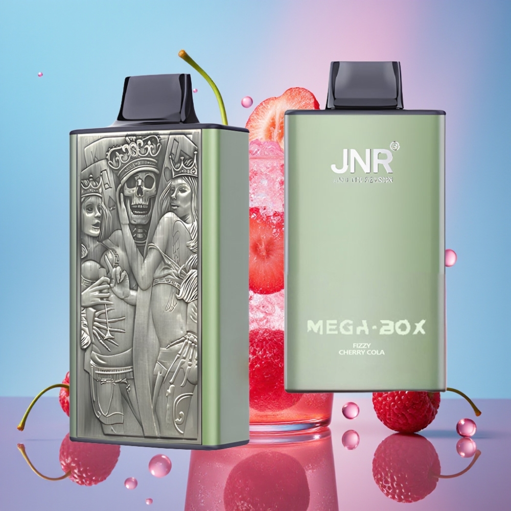 JNR Mega Box 25000 Puffs Fyzická Čerešňová Kola 30ml 850mAh Dual Mesh