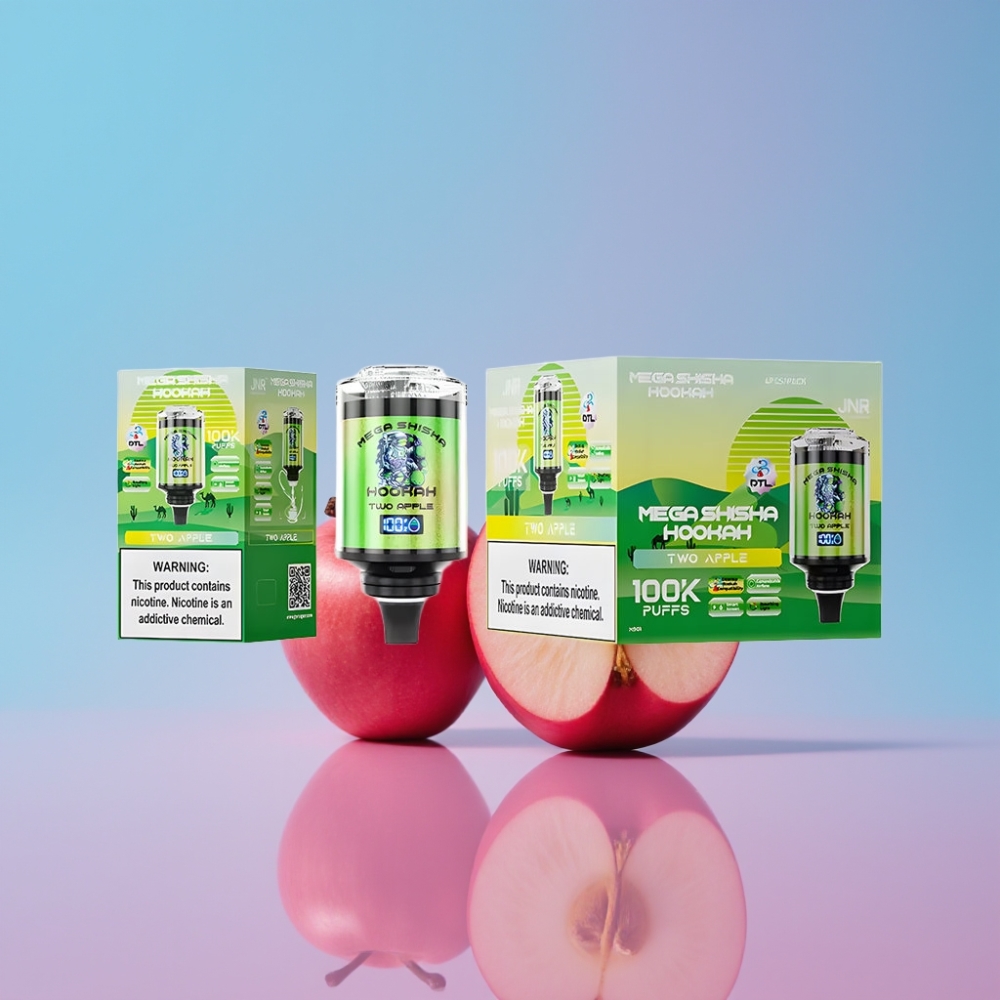 JNR Mega Shisha Hookah 100K Stolová Kompatibilita Dve Jablká 100000 puffov 60ml 2200mAh
