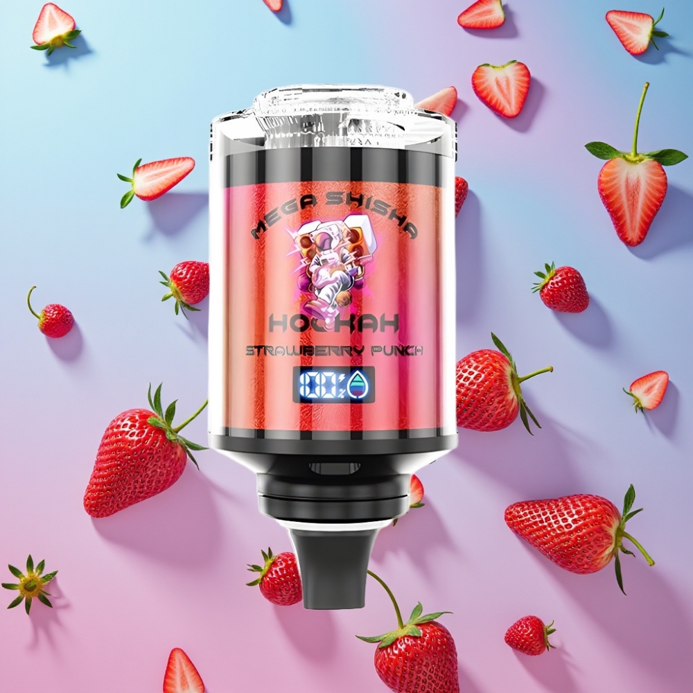 JNR Mega Shisha Hookah Stolová Kompatibilita Jahodový Punč 100000 fajok 60ml 2200mAh JNR Mega Shisha Hookah Stolová Kompatibilita Jahodový Punč 100000 fajok 60ml 2200mAh