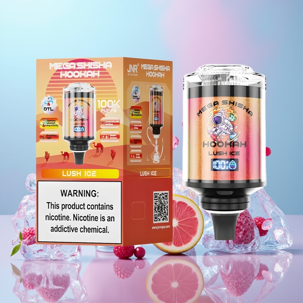 JNR Mega Shisha Hookah Stolová Kompatibilita Lush Ice 60ml 2200mAh 100K