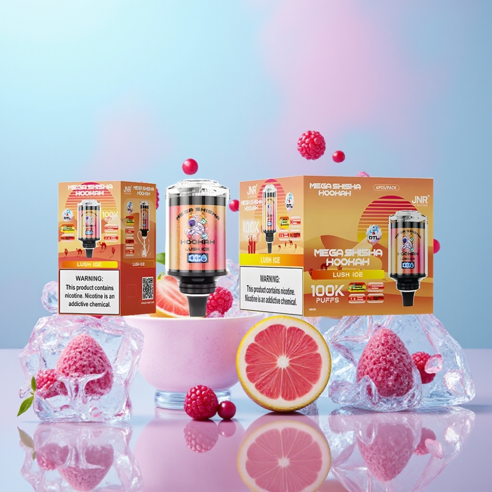 JNR Mega Shisha Hookah Stolová Kompatibilita Lush Ice 60ml 2200mAh 100K