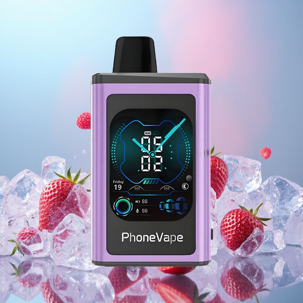 JNR PhoneVape 30000 fajkov Typ-C nabíjateľná batéria, Príchuť jahodový ľad JNR PhoneVape 30000 fajkov Typ-C nabíjateľná batéria, Príchuť jahodový ľad