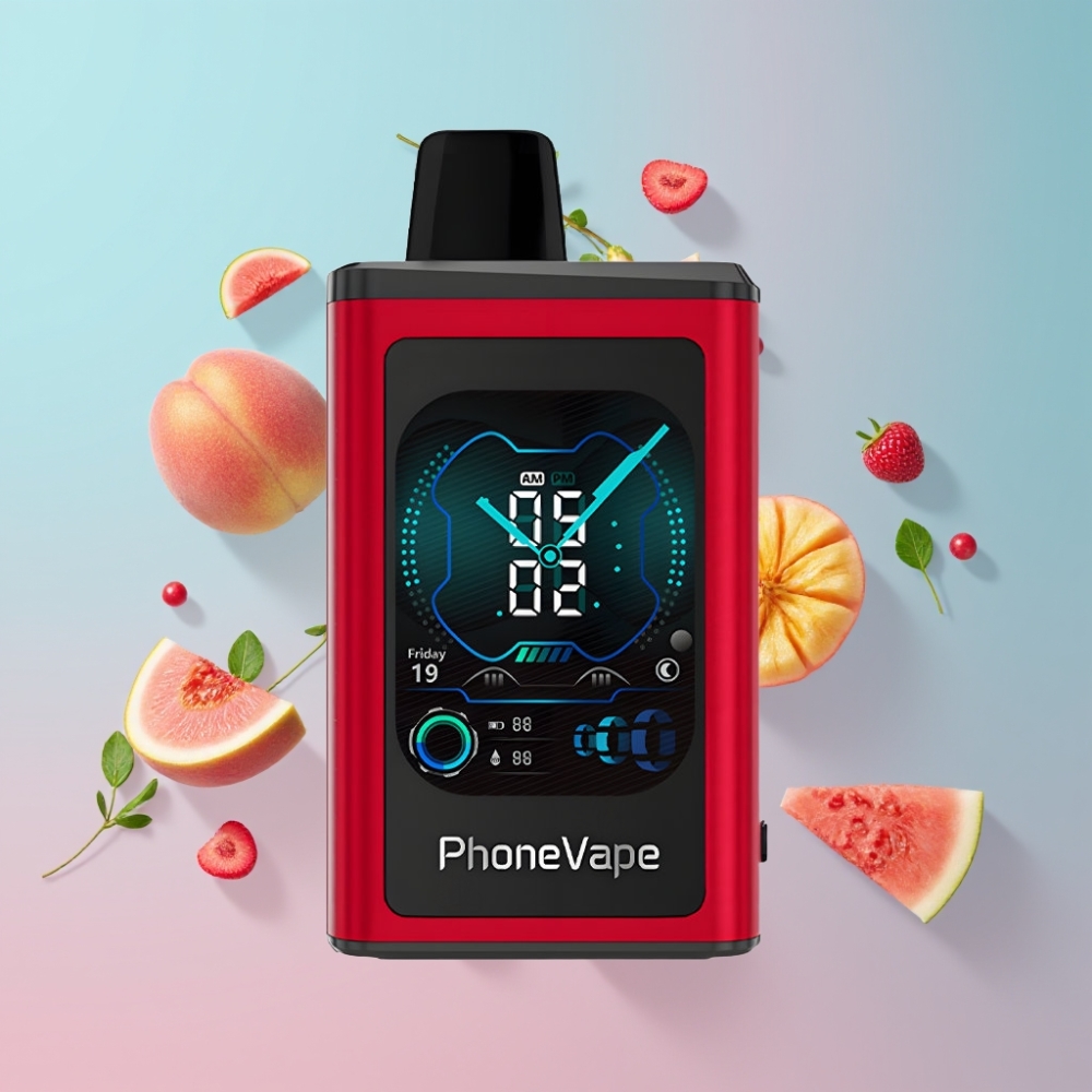 JNR PhoneVape 30000 puffs Disposable Vape Broskyňa Mango Melón, 850mAh, Turbo Mode, App Controlled JNR PhoneVape 30000 puffs Disposable Vape Broskyňa Mango Melón, 850mAh, Turbo Mode, App Controlled