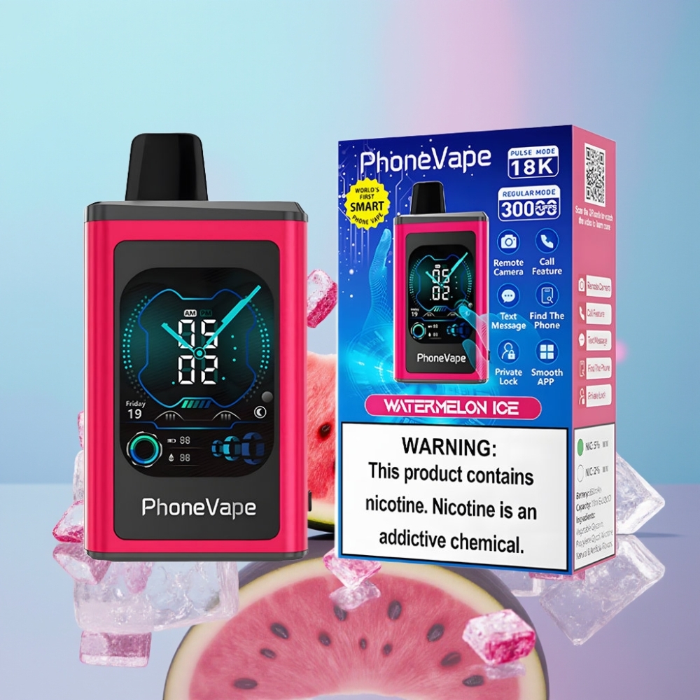 JNR PhoneVape 30000 puffs Disposable Vape Vodný melón ľad, Turbo Mode, App Controlled