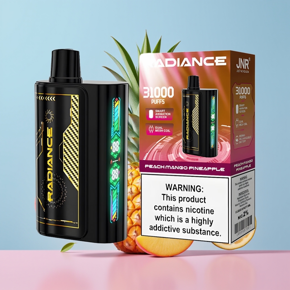 JNR Radiance 31000 Puffs Disposable Vape BROSKVOVÁ MANGO ANANÁS, 28ml, 950mAh, Typ-C