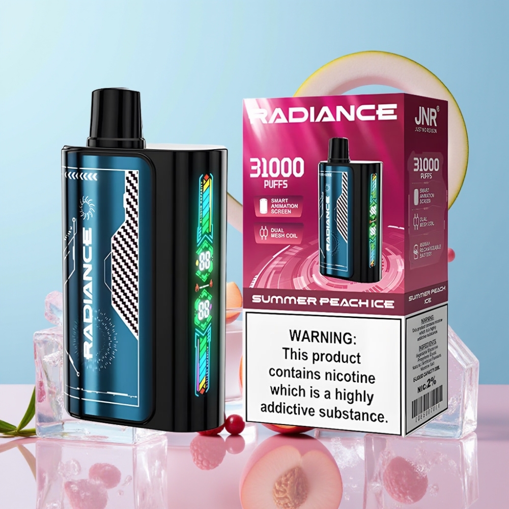 JNR Radiance 31000 Puffs Disposable Vape LETNÁ BROSKVOVÁ ĽADOVÁ 28ml 950mAh