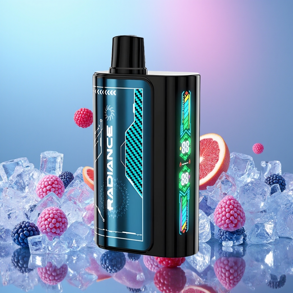 JNR Radiance 31000 Pufov Disposable Vape MODRÁ MALINA A ĽAD, 28ml, 950 mAh, Dual Mesh Coil JNR Radiance 31000 Pufov Disposable Vape MODRÁ MALINA A ĽAD, 28ml, 950 mAh, Dual Mesh Coil