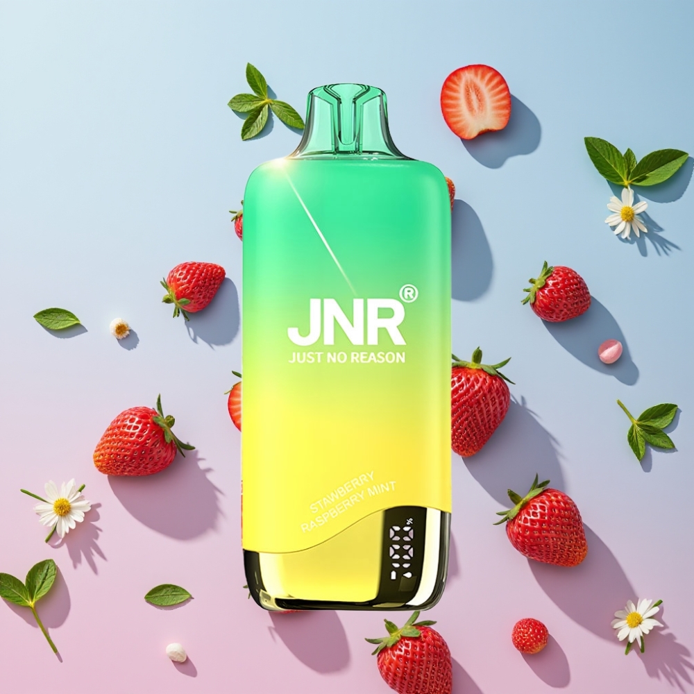 JNR Rainbow 10500 Puffs Disposable Vape Jahoda Broskyňová Mäta 18ml 5% JNR Rainbow 10500 Puffs Disposable Vape Jahoda Broskyňová Mäta 18ml 5%