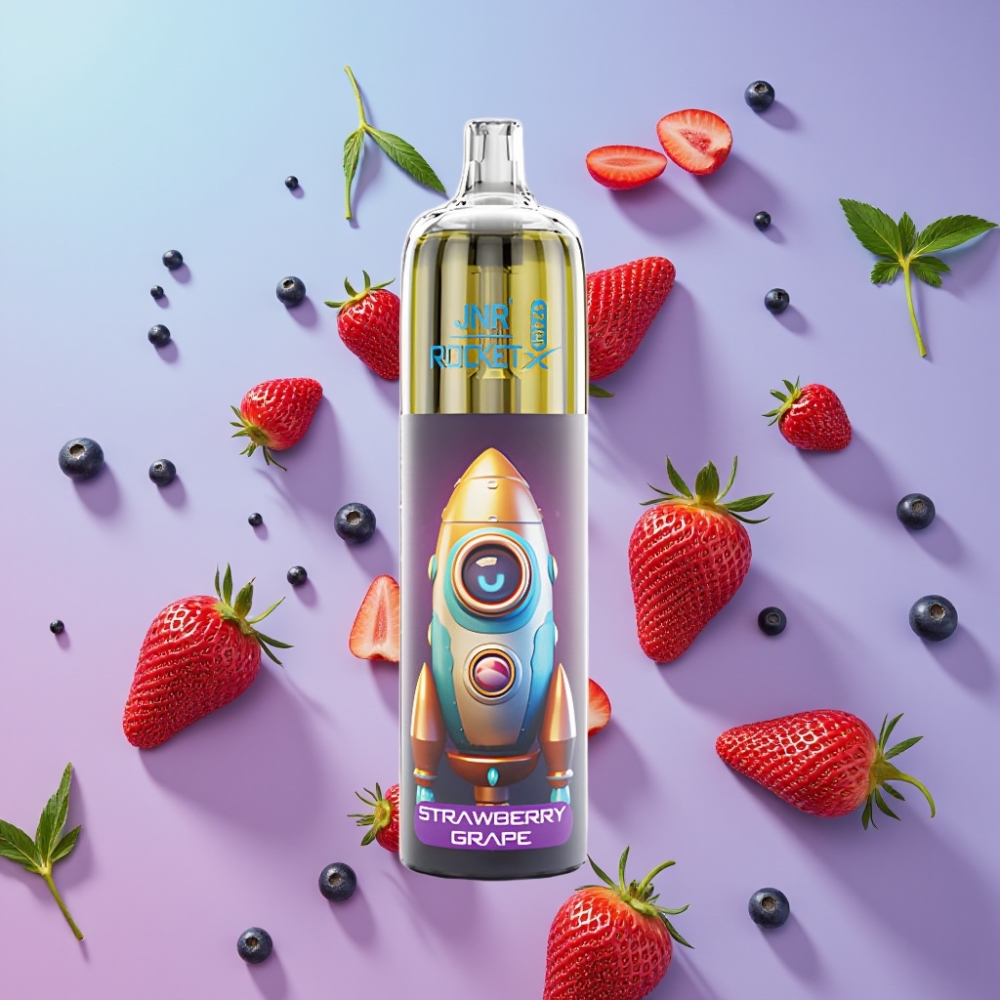 JNR Rocket-X 12400 Puffs Disposable Vape Jahoda Hrozno, 25ml, Typ-C, RGB JNR Rocket-X 12400 Puffs Disposable Vape Jahoda Hrozno, 25ml, Typ-C, RGB