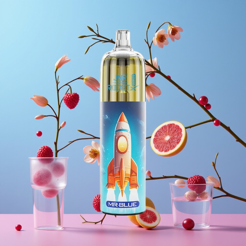 JNR Rocket-X 12400 Puffs Disposable Vape Modrý, Adjustable Airflow, RGB, 1.2ohm Mesh Coil JNR Rocket-X 12400 Puffs Disposable Vape Modrý, Adjustable Airflow, RGB, 1.2ohm Mesh Coil