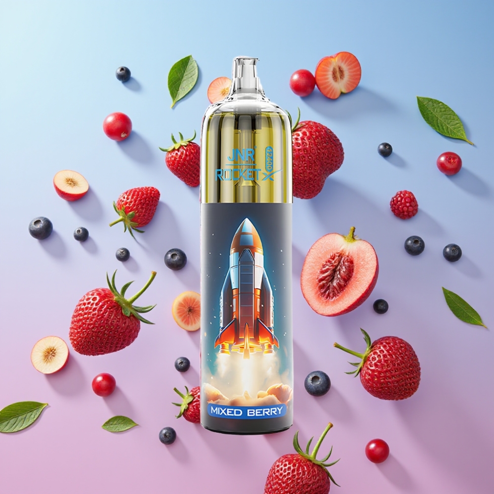 JNR Rocket-X 12400 Puffs Disposable Vape Zmiešané Bobule, RGB, 850mAh, 25ml JNR Rocket-X 12400 Puffs Disposable Vape Zmiešané Bobule, RGB, 850mAh, 25ml