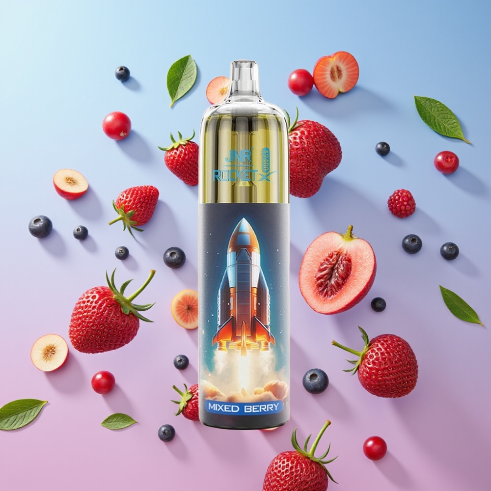 JNR Rocket-X 12400 Puffs Disposable Vape Zmiešané Bobule, RGB, 850mAh, 25ml