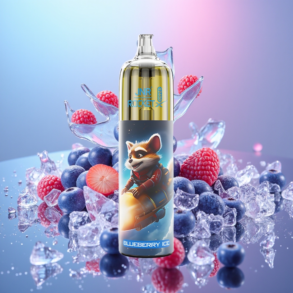JNR Rocket-X 12400 Puffs Disposable Vape Čučoriedkový ľad, Adjustable Airflow, RGB, 25ml JNR Rocket-X 12400 Puffs Disposable Vape Čučoriedkový ľad, Adjustable Airflow, RGB, 25ml