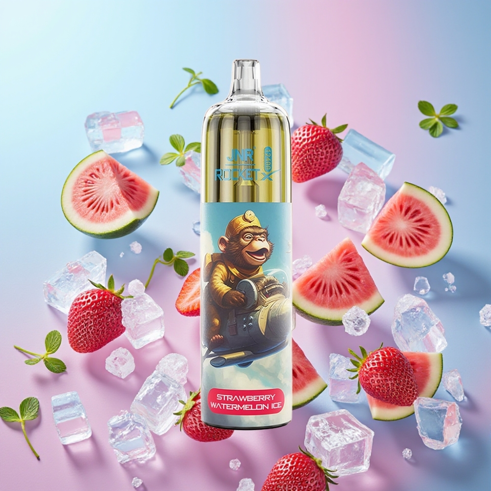 JNR Rocket-X 12400 Pufov Disposable Vape Jahoda Watermelon Ice, 25ml, 850mAh, Typ-C