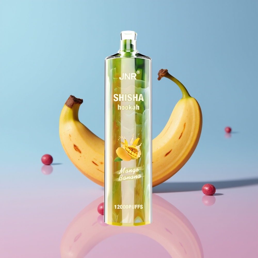 JNR Shisha Hookah 12000 Puffs Disposable Vape Mango Banana 24ml 750mAh