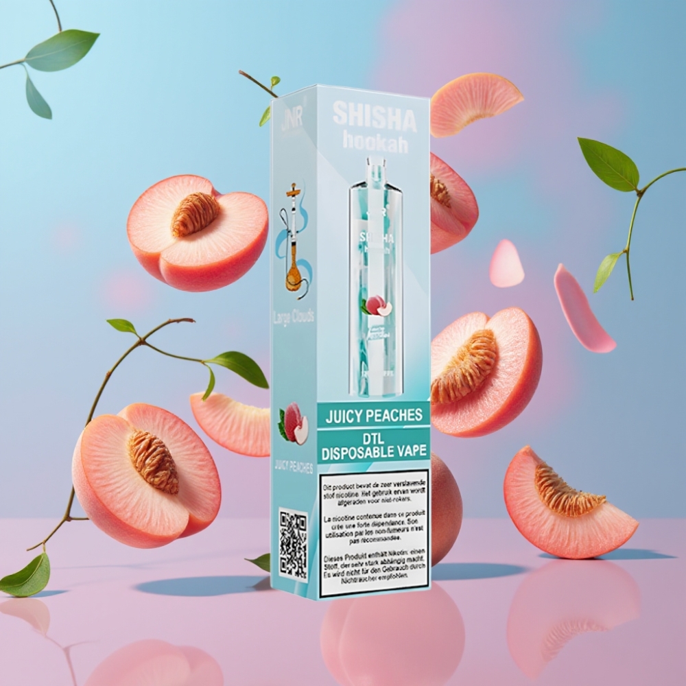 JNR Shisha Hookah 12000 Puffs Šťavnaté Broskyne 24ml 750mAh Type-C