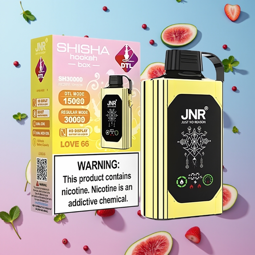 JNR Shisha Hookah Box 20500 Puffs Láskavosť 66, 25ml, Dual Mesh Coil, Type-C