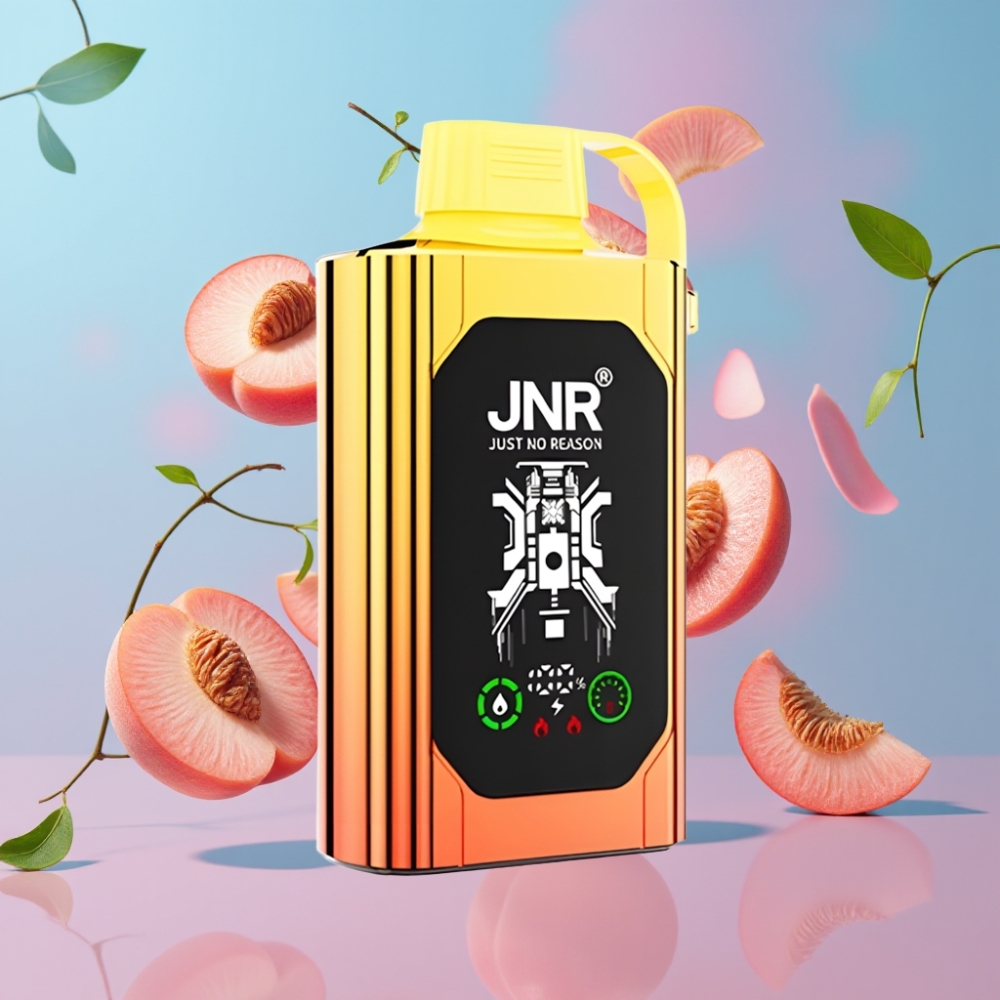 JNR Shisha Hookah Box 20500 Puffs Šťavnaté Broskyne, 25ml, Dual Mesh Coil, Type-C JNR Shisha Hookah Box 20500 Puffs Šťavnaté Broskyne, 25ml, Dual Mesh Coil, Type-C