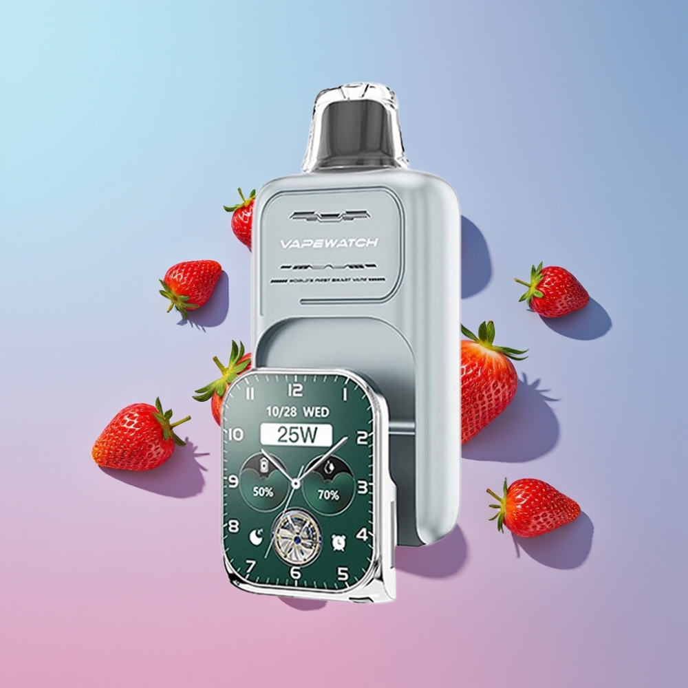 JNR VapeWatch 30000 Puffs Jahodový ľad – 30 000 ťahov, 1000mAh, 19mL JNR VapeWatch 30000 Puffs Jahodový ľad – 30 000 ťahov, 1000mAh, 19mL