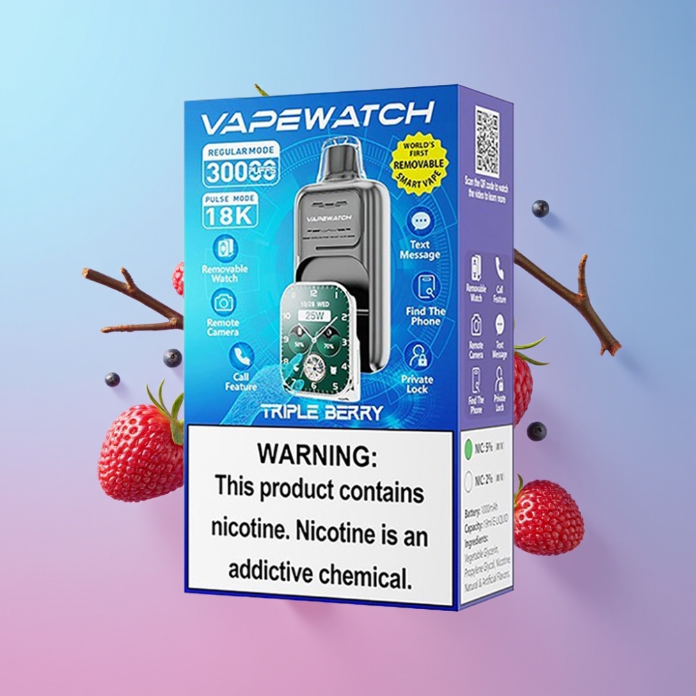JNR VapeWatch 30000 Puffs Triple Bobule – 30 000 ťahov, 19mL, 5% nikotín, Dual Mesh Coil