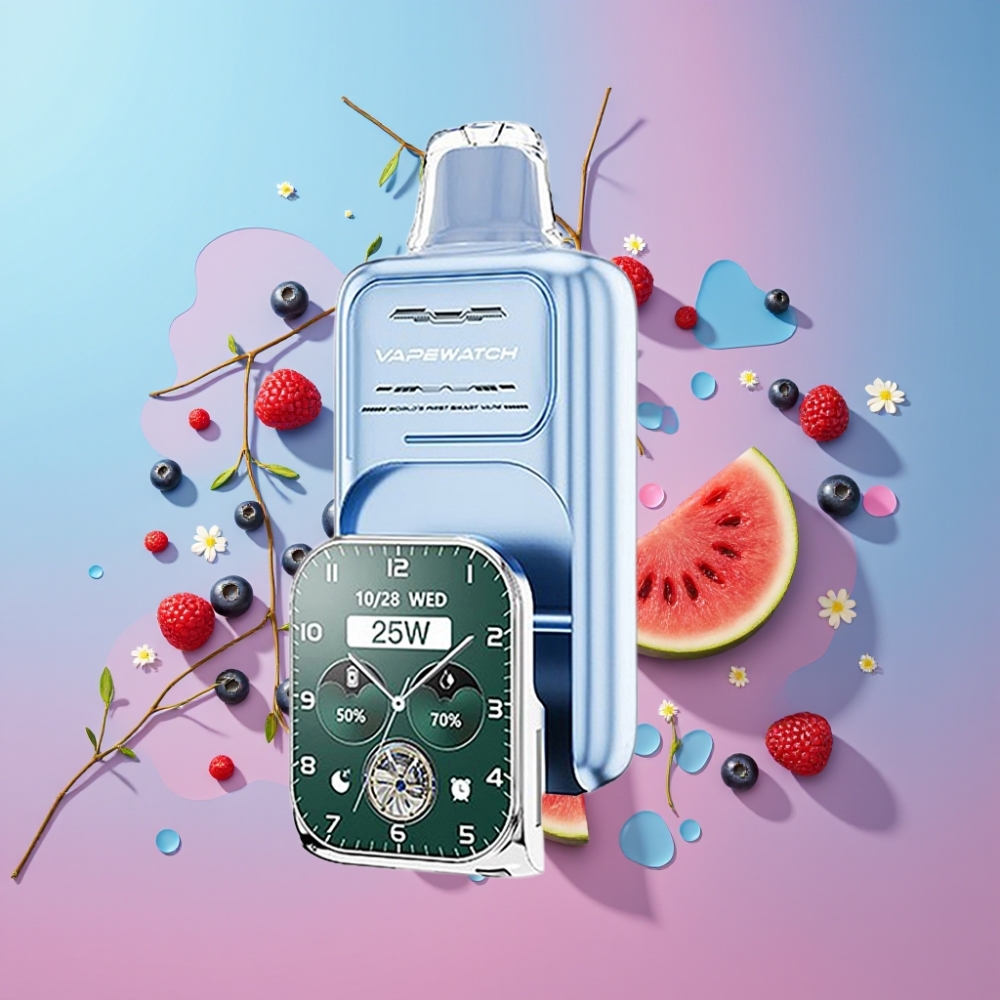 JNR VapeWatch 30000 Puffs Čučoriedka Vodný melón 19mL 1000mAh 5% JNR VapeWatch 30000 Puffs Čučoriedka Vodný melón 19mL 1000mAh 5%