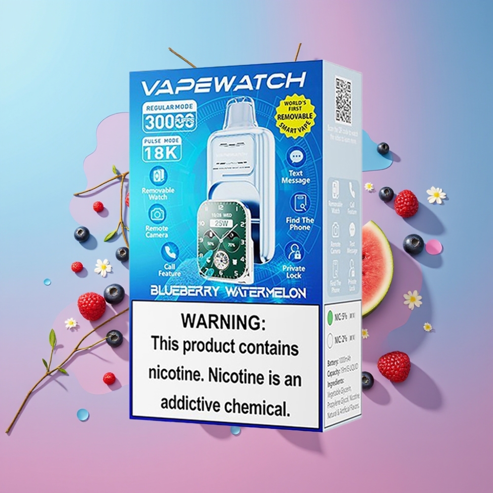 JNR VapeWatch 30000 Puffs Čučoriedka Vodný melón 19mL 1000mAh 5%