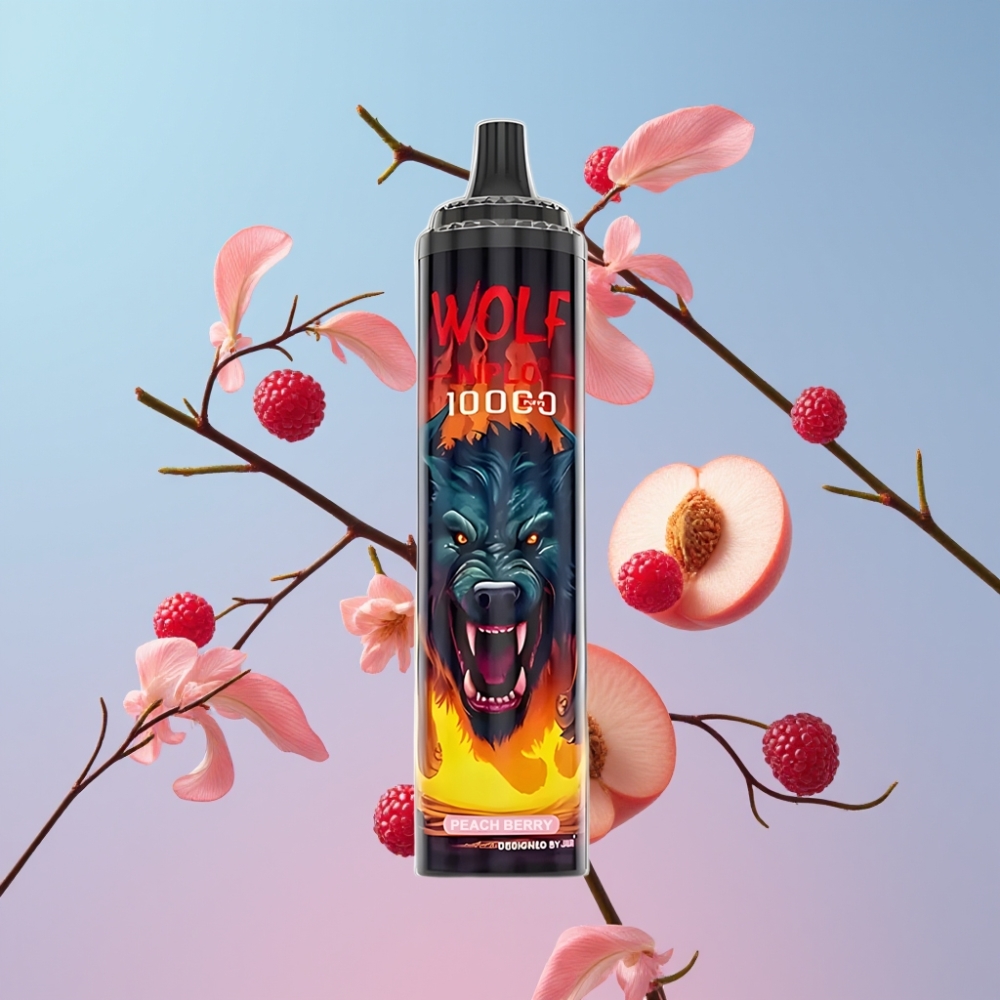 JNR Wolf Niplo 10000 Puffs Broskyňa Bobule 20ml 650mAh Type-C