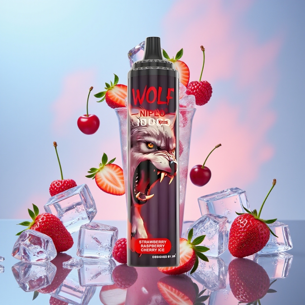 JNR Wolf Niplo Jahoda Malina Čerešňový ľad 10000 Puffs 20ml 5%