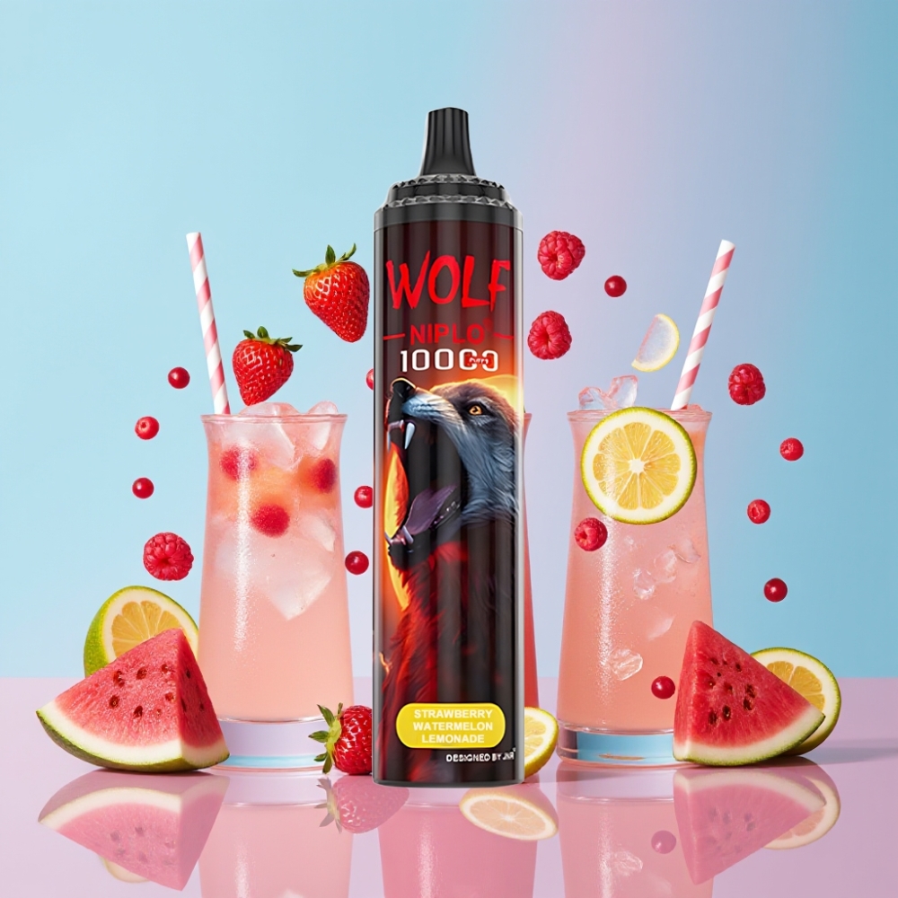 JNR Wolf Niplo Jahoda Melónová Limonáda 10000 Puffs 20ml 5% Type-C