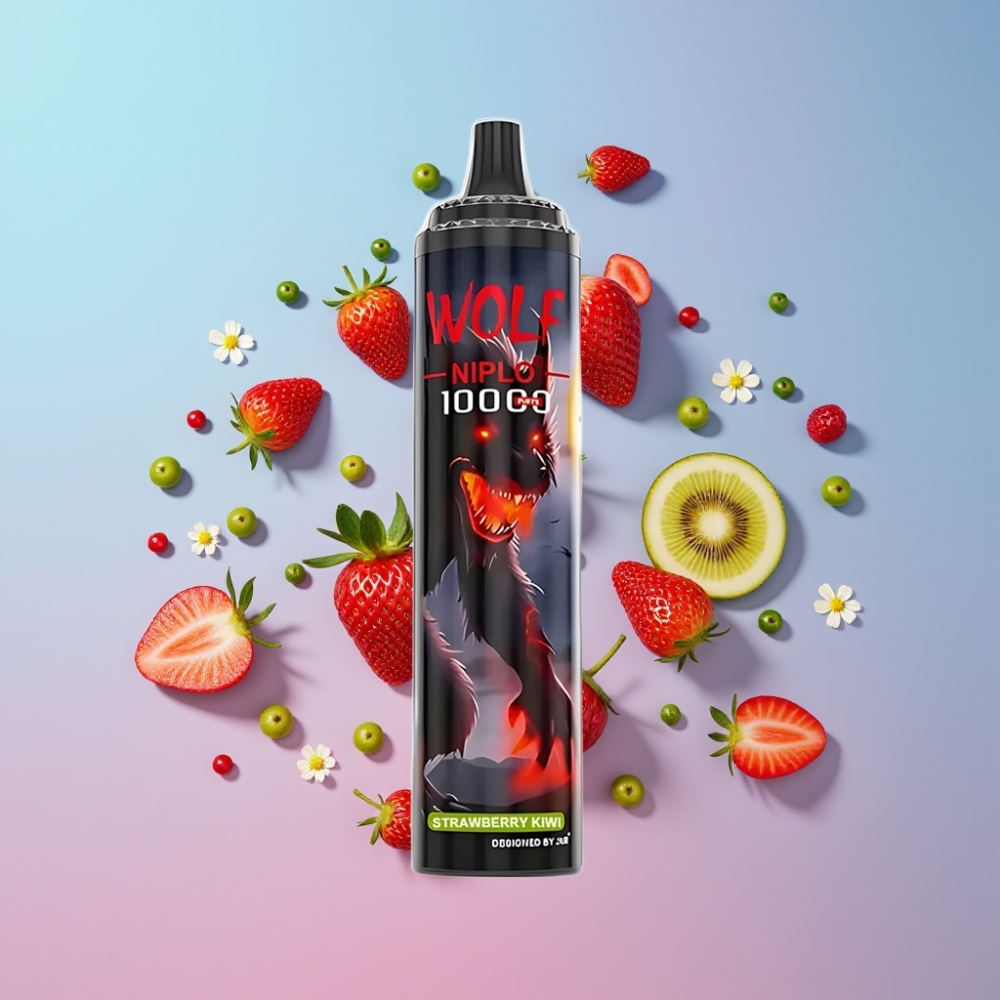 JNR Wolf Niplo Jahoda kiwi 10000 Puffs 20ml 5% Type-C