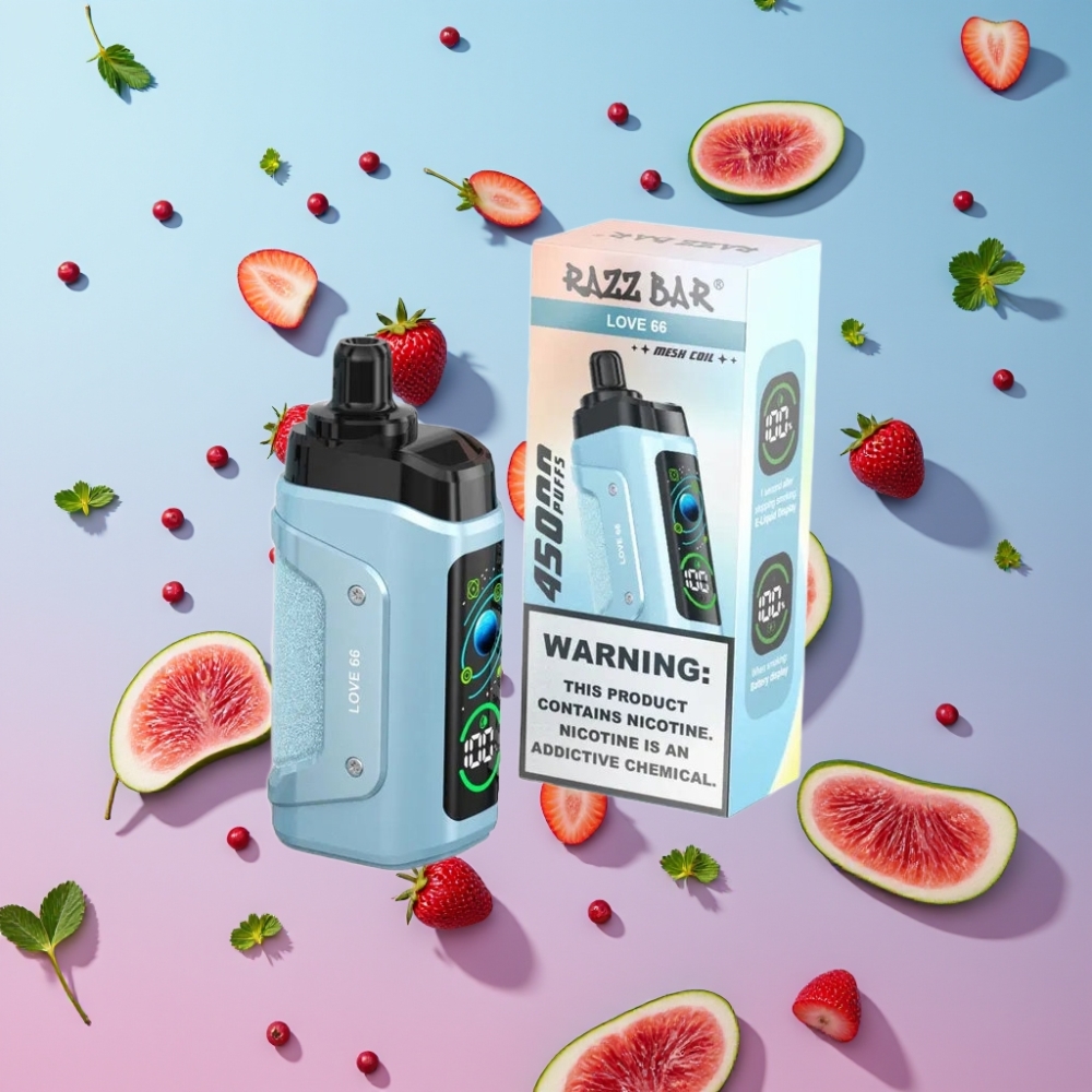 Razz Bar 45000 Puffs Disposable Vape Láskavosť 66, 45000 Puffs, 1.0 Ohm Mesh Coil, Typ-C