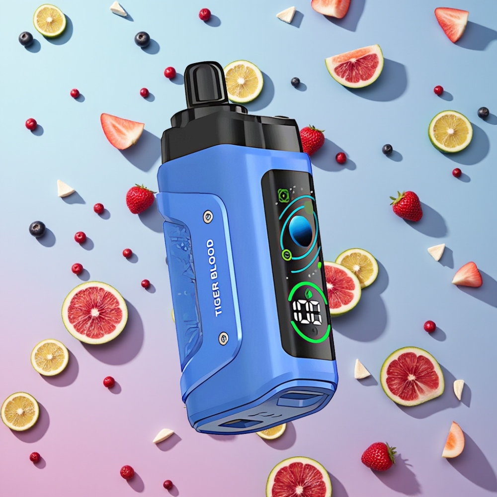 Razz Bar 45000 Puffs Tiger Blood – 1.0 Ohm Mesh, Nastaviteľný prietok vzduchu, Typ-C Razz Bar 45000 Puffs Tiger Blood – 1.0 Ohm Mesh, Nastaviteľný prietok vzduchu, Typ-C