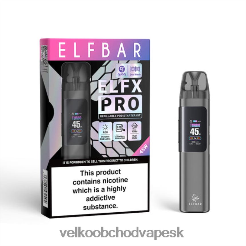 D260NL3 šedý ELFBAR ELFX Pro Otvorené zariadenie