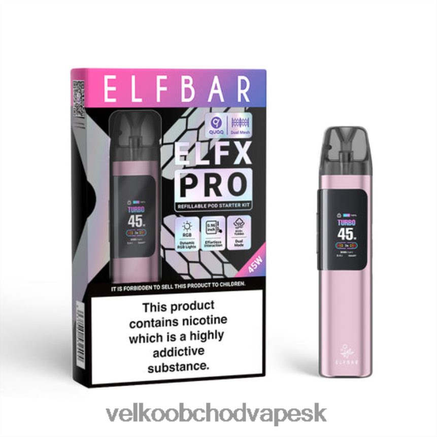 D260NL4 ružový ELFBAR ELFX Pro Otvorené zariadenie